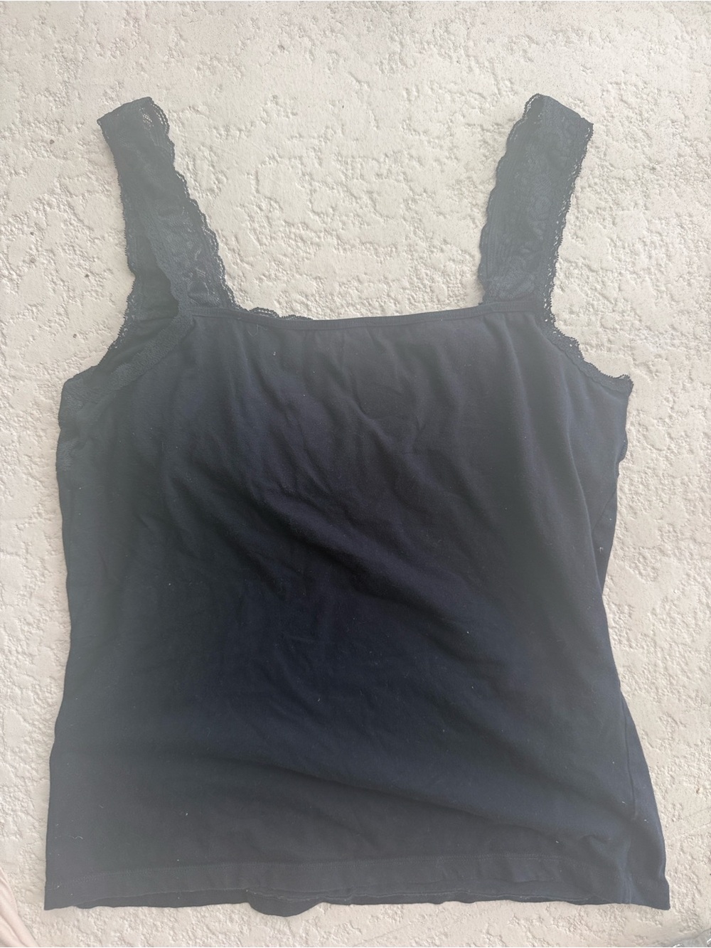 Women's Black Lace-Trim Camisole Tank